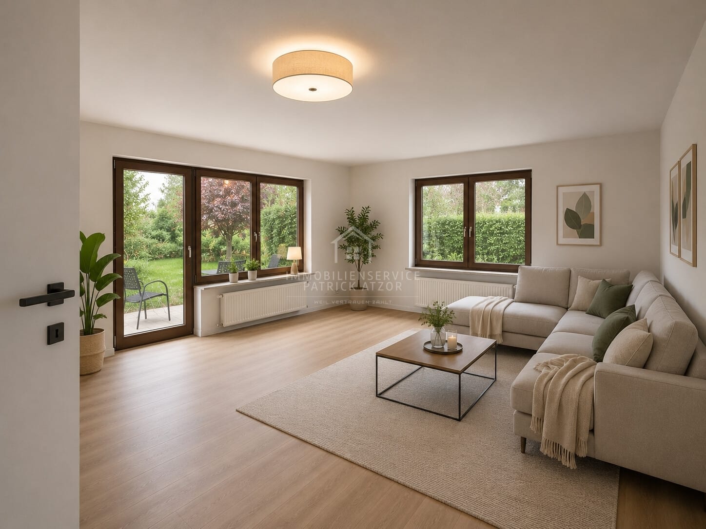 Wohnen auf einer Ebene: 3 Zimmer mit Terrasse